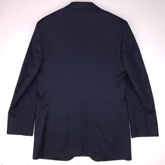 Brooks Brothers 39L Suit Navy Pinstriped Wool Mens - Picture 4 of 12